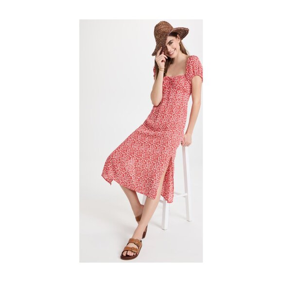 Faithfull Islas Sandrina Ditsy-Floral Midi Dress - Picture 2 of 8